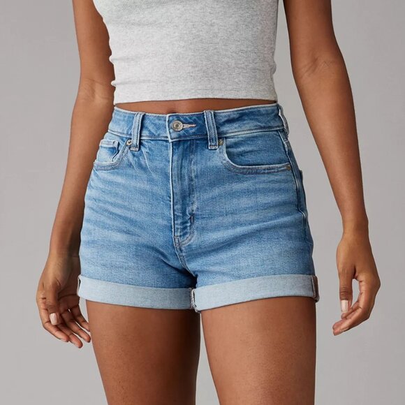 American Eagle Outfitters AE Stretch Denim Mom Short - Picture 1 of 6